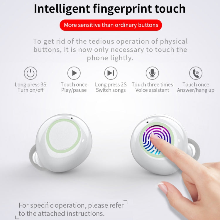 CYKE S10 TWS IPX6 Waterproof Bluetooth 5.0 Wireless Touch Bluetooth Earphone with Charging Box, Support Siri Function