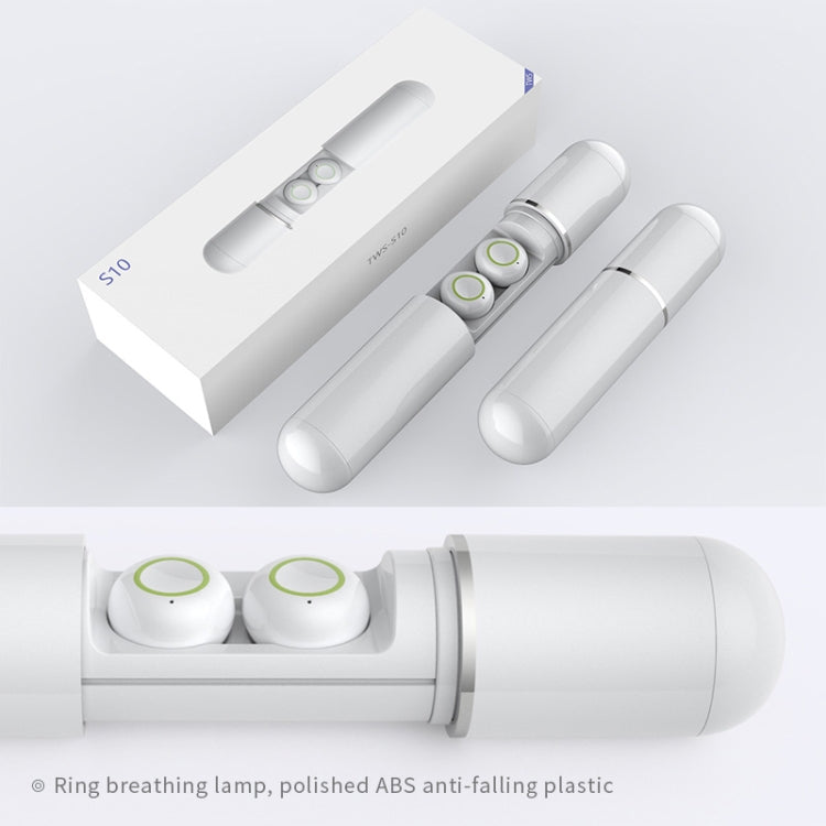 CYKE S10 TWS IPX6 Waterproof Bluetooth 5.0 Wireless Touch Bluetooth Earphone with Charging Box, Support Siri Function