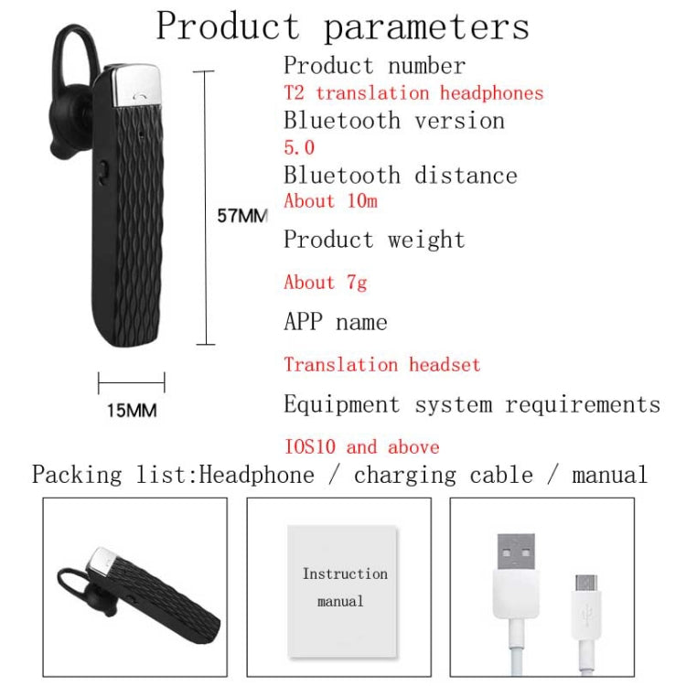 CYKE T2 TWS Bluetooth 5.0 Smart Wireless Bluetooth Earphone, Support Real-time Translation Function
