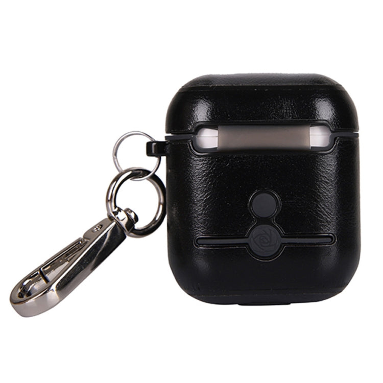 Leather Earphones Shockproof Protective Case with Hook for Apple AirPods 1 / 2