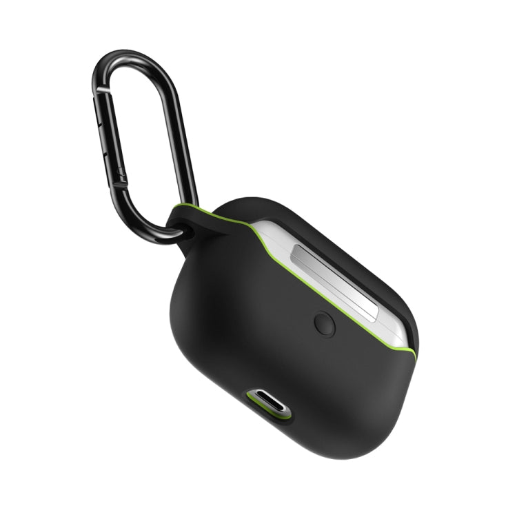 For Apple AirPods Pro Wireless Earphone Double Color Liquid Silicone 10 Hole Protective Case with Hook