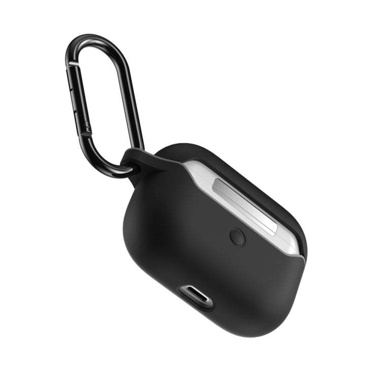 For Apple AirPods Pro Wireless Earphone Double Color Liquid Silicone 10 Hole Protective Case with Hook