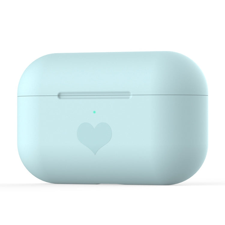For AirPods Pro Love-heart Pattern Silicone Earphone Protective Case