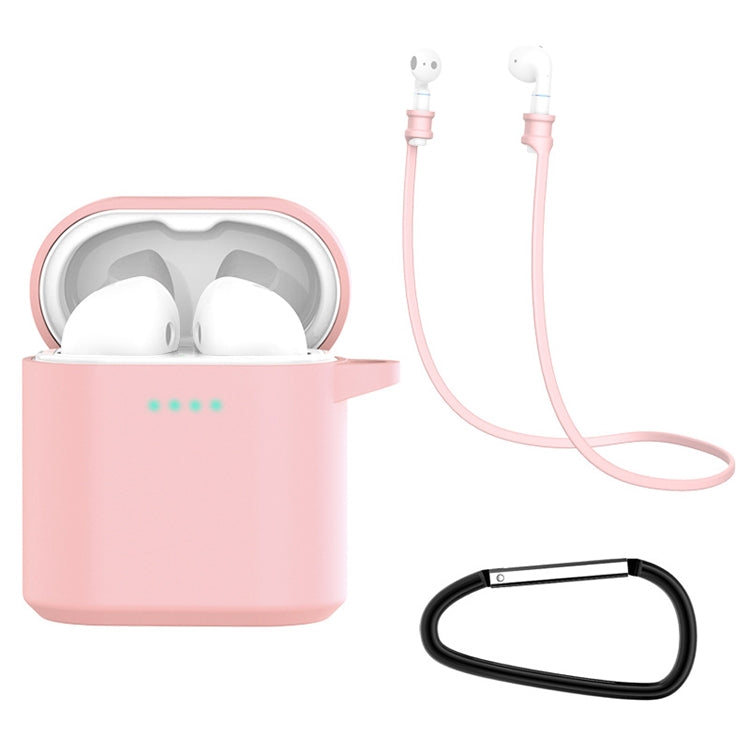 For Huawei Honor FlyPods / FlyPods Pro / FreeBuds2 / FreeBuds 3 in 1 Earphone Silicone Protective Case + Anti-lost Rope + Hook Set