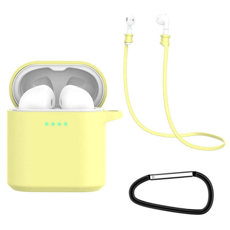 For Huawei Honor FlyPods / FlyPods Pro / FreeBuds2 / FreeBuds 3 in 1 Earphone Silicone Protective Case + Anti-lost Rope + Hook Set