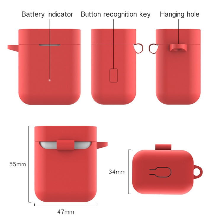 For Xiaomi Air 3 in 1 Earphone Silicone Protective Case + Anti-lost Rope + Hook Set