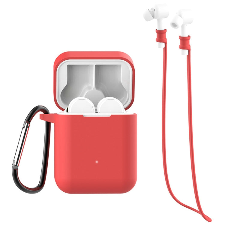 For Xiaomi Air 3 in 1 Earphone Silicone Protective Case + Anti-lost Rope + Hook Set