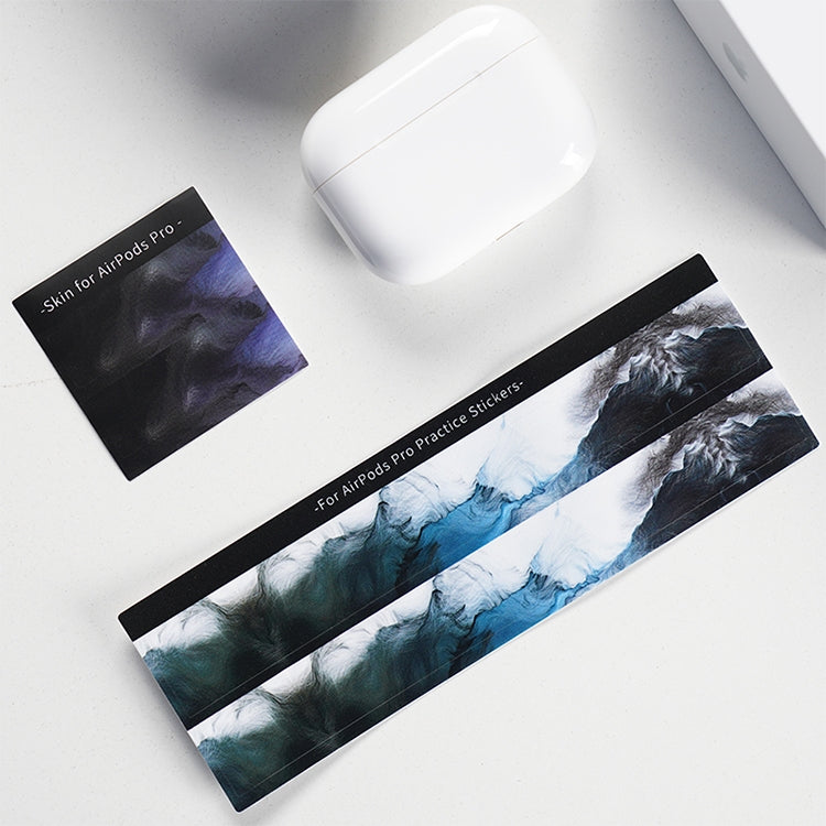 For AirPods Pro Blue Starry Sky Pattern Wireless Earphone Protective Film Sticker