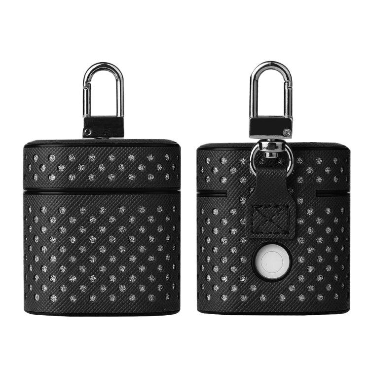Ball Dot Flashing PU Leather + PC Wireless Bluetooth Earphone Protective Case for Huawei Bluetooth Earphone, with Metal Buckle