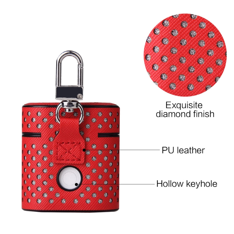 Ball Dot Flashing PU Leather + PC Wireless Bluetooth Earphone Protective Case for Huawei Bluetooth Earphone, with Metal Buckle