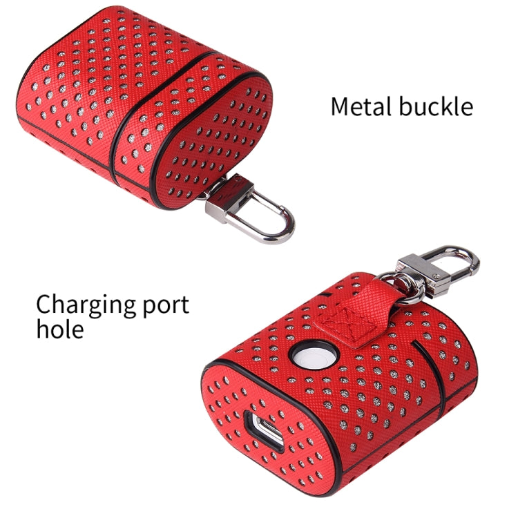 Ball Dot Flashing PU Leather + PC Wireless Bluetooth Earphone Protective Case for Huawei Bluetooth Earphone, with Metal Buckle