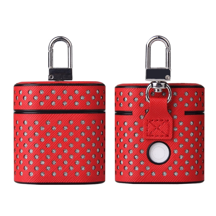 Ball Dot Flashing PU Leather + PC Wireless Bluetooth Earphone Protective Case for Huawei Bluetooth Earphone, with Metal Buckle