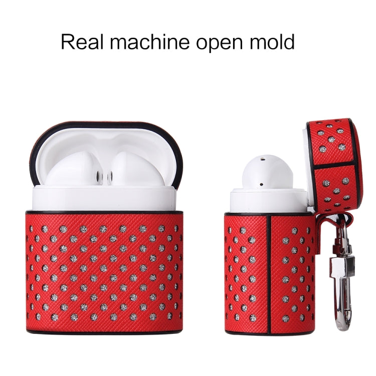 Ball Dot Flashing PU Leather + PC Wireless Bluetooth Earphone Protective Case for Huawei Bluetooth Earphone, with Metal Buckle