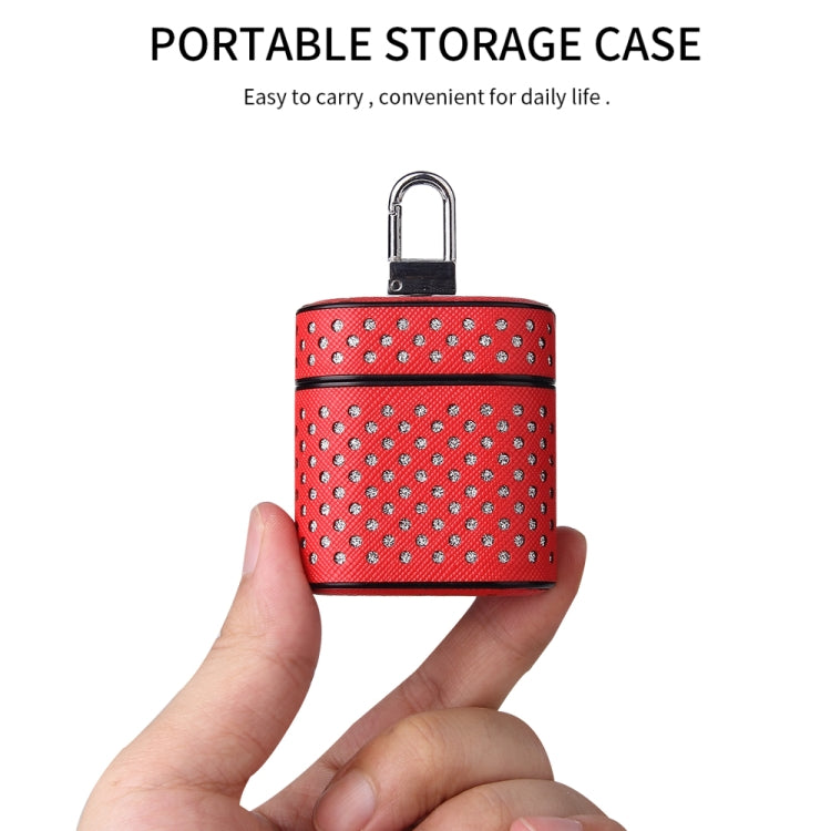Ball Dot Flashing PU Leather + PC Wireless Bluetooth Earphone Protective Case for Huawei Bluetooth Earphone, with Metal Buckle