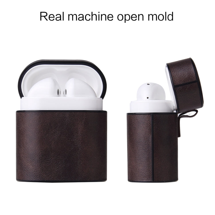Business Retro Style PU Leather + PC Wireless Bluetooth Earphone Protective Case for Huawei Bluetooth Earphone, with Metal Buckle