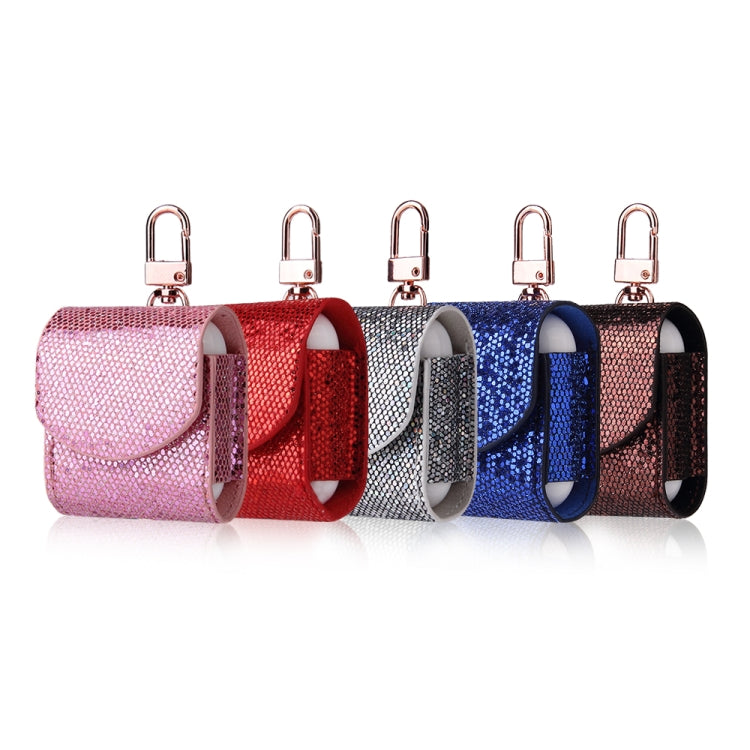 Sequined Flip PU Leather Wireless Bluetooth Earphone Protective Case for Apple AirPods 1 / 2, with Metal Buckle