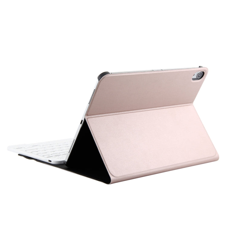 1130B Detachable Bluetooth 3.0 ABS Brushed Texture Keyboard + Lambskin Texture Leather Tablet Case for iPad Pro 11 inch (2018), with Three-gear Adjustment / Magnetic / Sleep Function