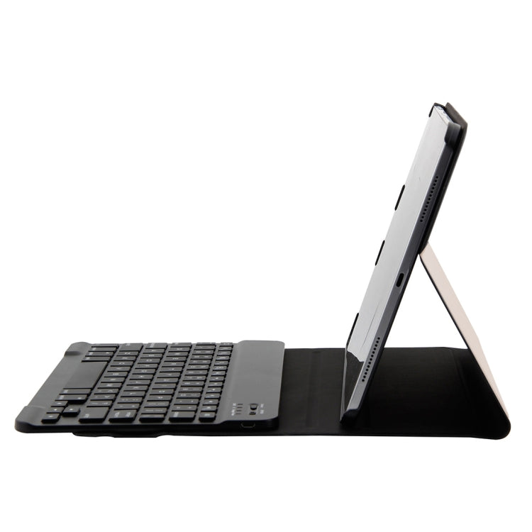 1130B Detachable Bluetooth 3.0 ABS Brushed Texture Keyboard + Lambskin Texture Leather Tablet Case for iPad Pro 11 inch (2018), with Three-gear Adjustment / Magnetic / Sleep Function