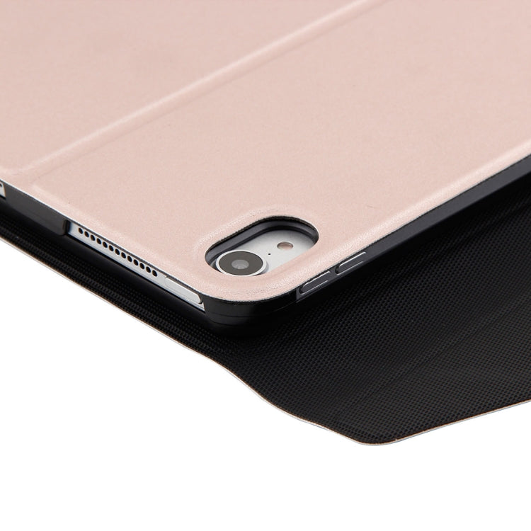 1130B Detachable Bluetooth 3.0 ABS Brushed Texture Keyboard + Lambskin Texture Leather Tablet Case for iPad Pro 11 inch (2018), with Three-gear Adjustment / Magnetic / Sleep Function