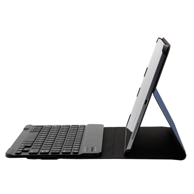 1130B Detachable Bluetooth 3.0 ABS Brushed Texture Keyboard + Lambskin Texture Leather Tablet Case for iPad Pro 11 inch (2018), with Three-gear Adjustment / Magnetic / Sleep Function