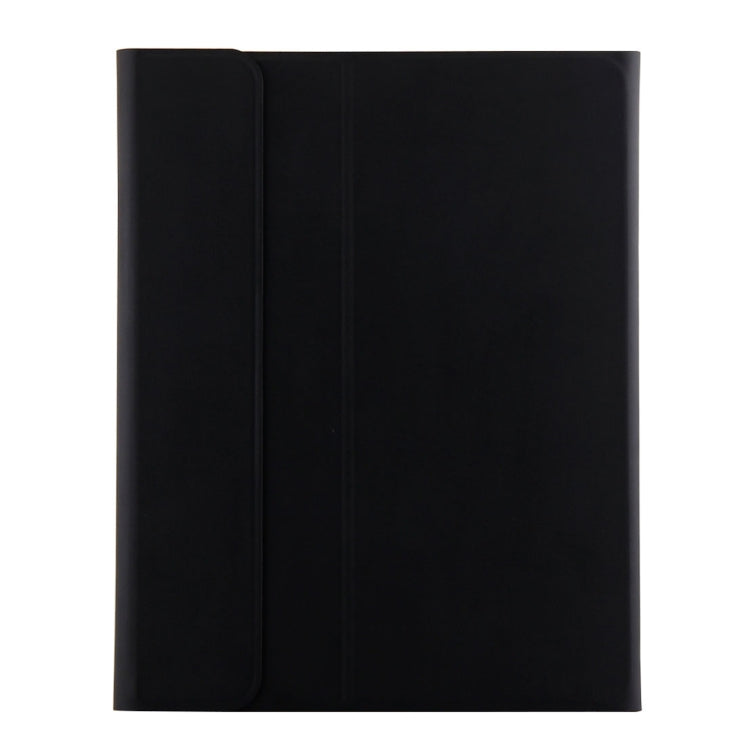 1198B Detachable Bluetooth 3.0 Aluminum Alloy Keyboard + Lambskin Texture Leather Tablet Case for iPad Pro 12.9 inch (2018), with Magnetic Charging / Sleep Function (Black)