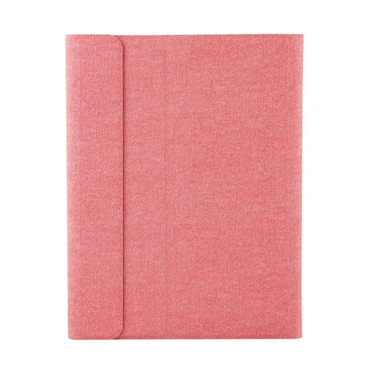 3018 Detachable Bluetooth 3.0 Aluminum Alloy Keyboard + Imitation Cloth Texture Leather Tablet Case for iPad Air / Air 2 / iPad Pro 9.7 inch, with Sleep / Water Repellent Function(Pink)
