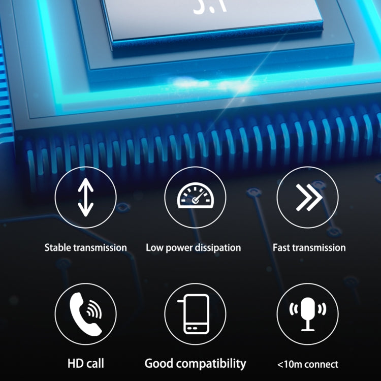 MD06 Mini In-ear TWS Wireless Touch Digital Display Bluetooth Earphone