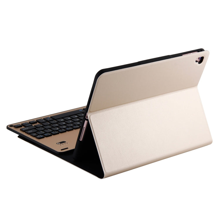 FT-1038E Detachable Bluetooth 3.0 Aluminum Alloy Keyboard + Lambskin Texture Leather Tablet Case for iPad Air / Air 2 / iPad Pro 9.7 inch, with Pen Slot / Water Repellent / Three-gear Angle Adjustment / Magnetic / Sleep Function