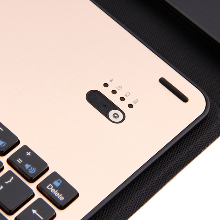 FT-1039B Detachable Bluetooth 3.0 Aluminum Alloy Keyboard + Lambskin Texture Leather Tablet Case for iPad Pro 10.5 inch / iPad Air (2019), with Water Repellent / Three-gear Angle Adjustment / Magnetic / Sleep Function