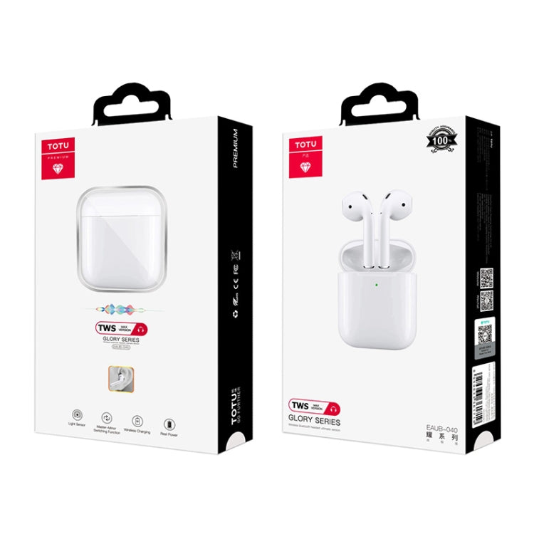 TOTU EAUB-040 Glory Series Bluetooth 5.0 TWS ANC Noise Cancelling Wireless Bluetooth Earphone Max Version With Light Sensor