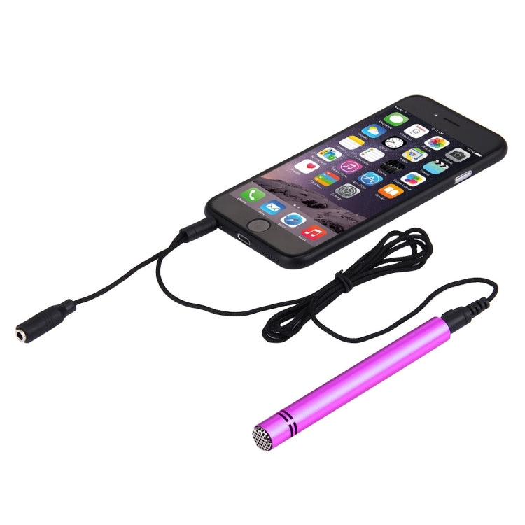 Mini Home KTV Handheld Microphone for Smart Phone, Tablet or Other Audio Device with 3.5mm Earphone Port, Cable Length: 1.2M