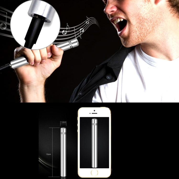 Mini Home KTV Handheld Microphone for Smart Phone, Tablet or Other Audio Device with 3.5mm Earphone Port, Cable Length: 1.2M
