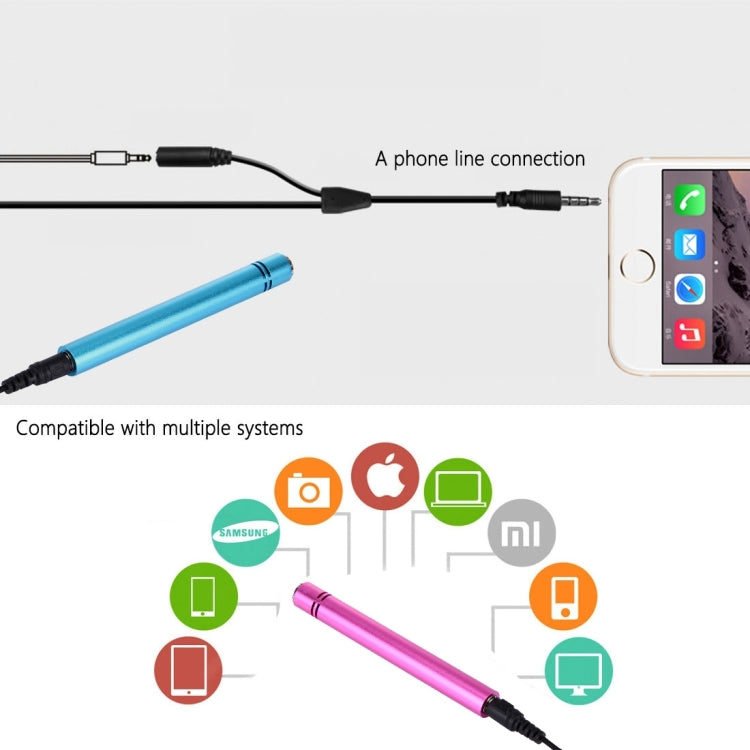 Mini Home KTV Handheld Microphone for Smart Phone, Tablet or Other Audio Device with 3.5mm Earphone Port, Cable Length: 1.2M