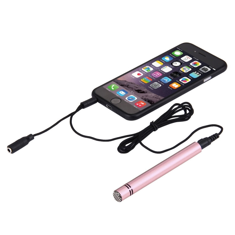 Mini Home KTV Handheld Microphone for Smart Phone, Tablet or Other Audio Device with 3.5mm Earphone Port, Cable Length: 1.2M