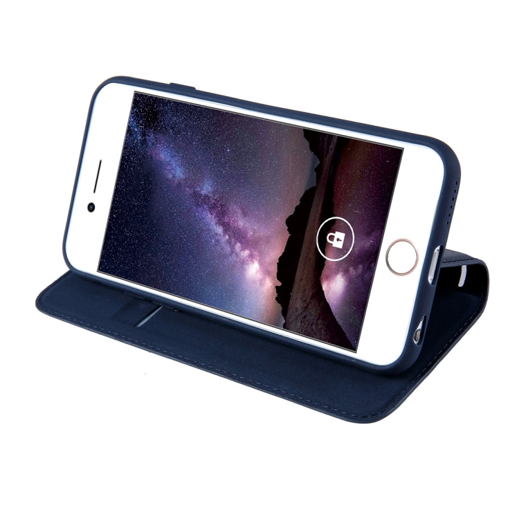 For iPhone 6 & 6s PU Retro Texture with Absorption Horizontal Flip Leather Case with Holder & Card Slots