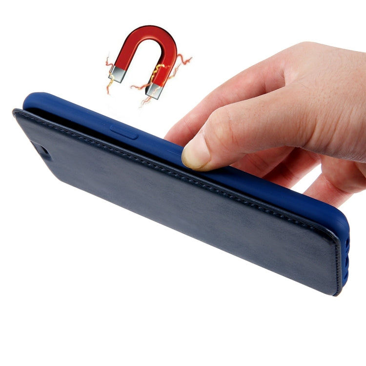For iPhone 6 & 6s PU Retro Texture with Absorption Horizontal Flip Leather Case with Holder & Card Slots
