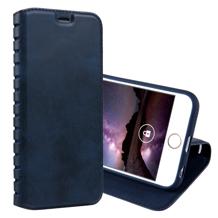 For iPhone 6 & 6s PU Retro Texture with Absorption Horizontal Flip Leather Case with Holder & Card Slots