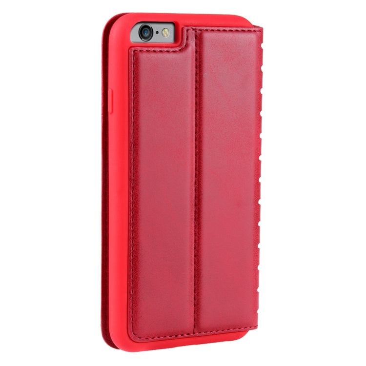 For iPhone 6 & 6s PU Retro Texture with Absorption Horizontal Flip Leather Case with Holder & Card Slots