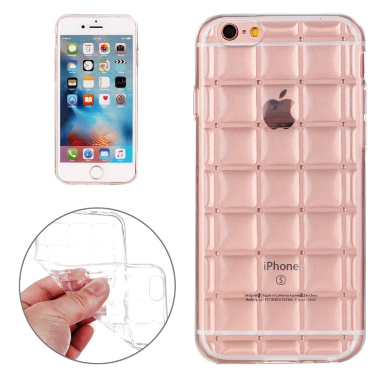 For iPhone 6s Transparent Grid TPU Protective Case