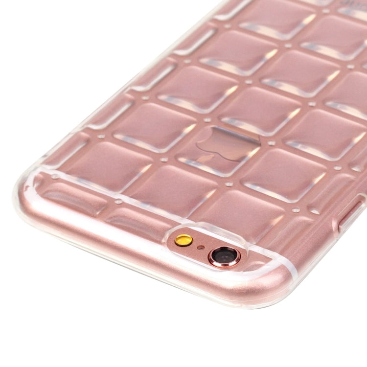 For iPhone 6s Transparent Grid TPU Protective Case