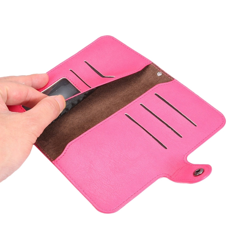 5.3 inch Universal Elephant Skin Texture Carry Case with Wallet & Card Slots for iPhone X / 6 & 6s / 5 & 5S & 5C, Galaxy S7 / S6, etc.