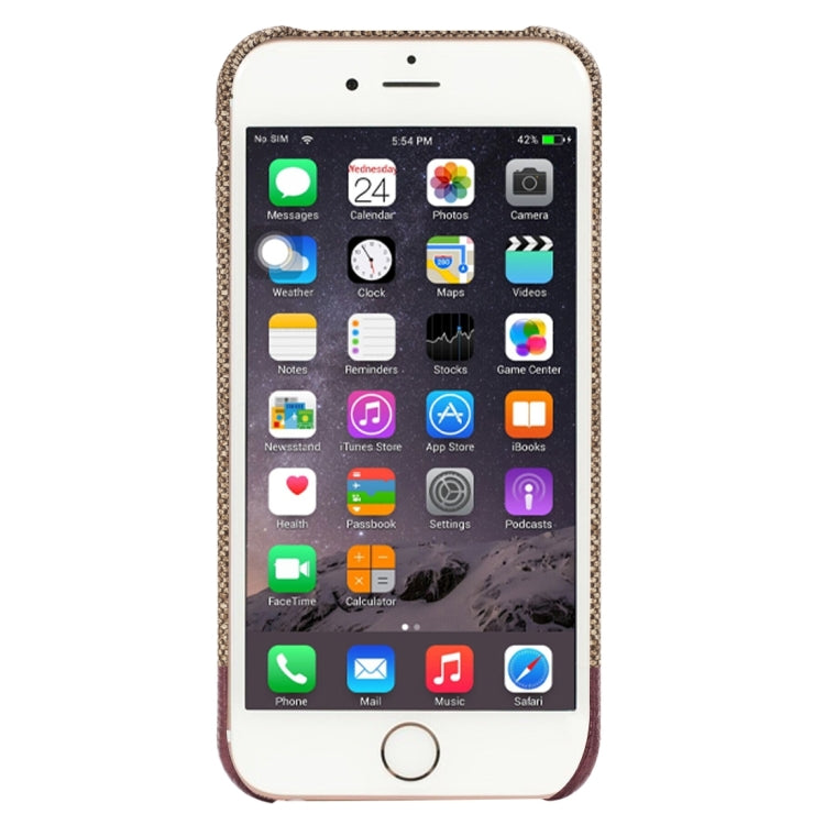 For iPhone 6 & 6s Cross Texture Protective Back Case