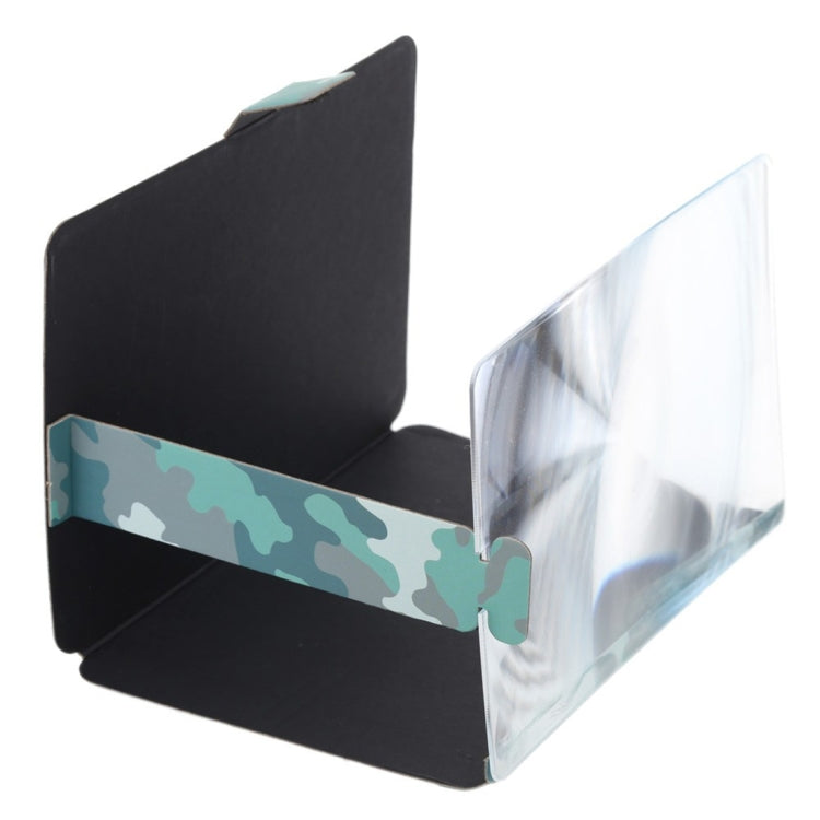 Q7 8.2 inch Screen 3D Enlarged Magnifier with PU Bracket Stand for iPhone 6 & 6s / 6 Plus & 6s Plus, Samsung etc. (Camouflage)