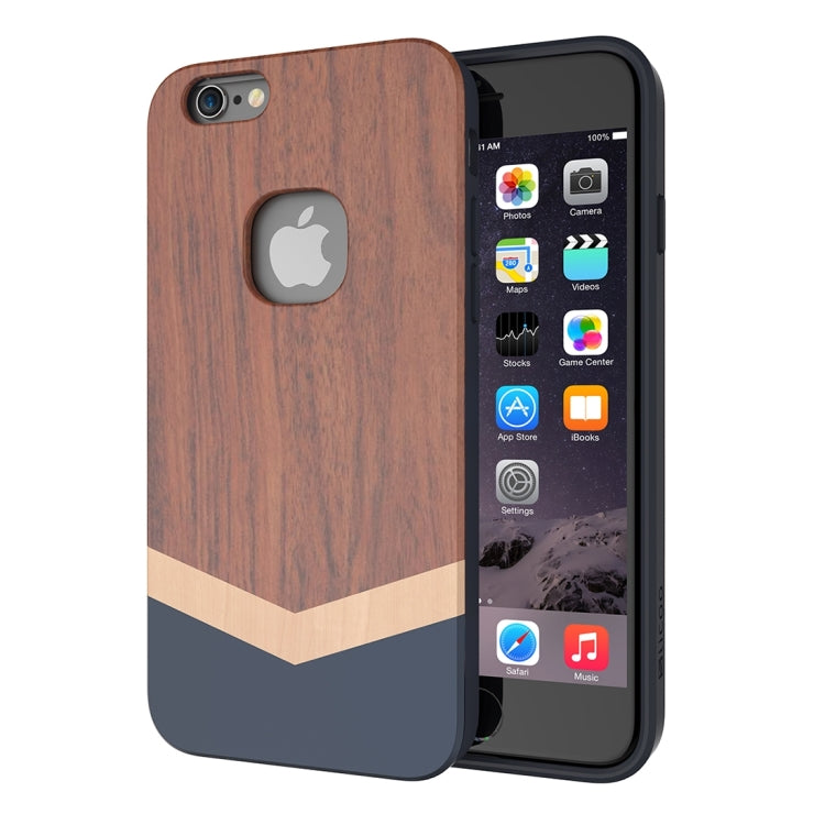 SLiCOO Nature Series for iPhone 6 & 6s Rose Wood + TPU Protective Case(Coffee)