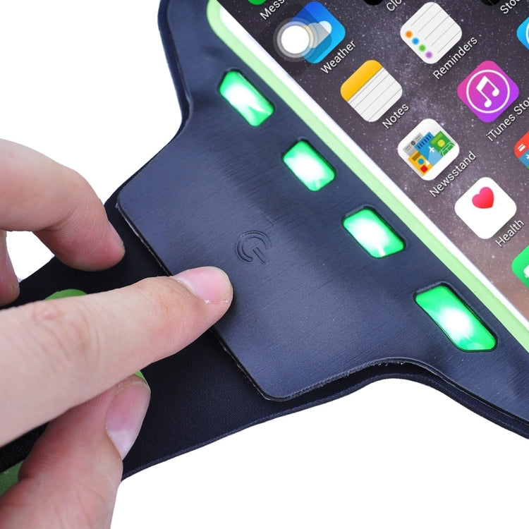 For iPhone 6 & 6s Single Buckle Sport Armband Case with LED