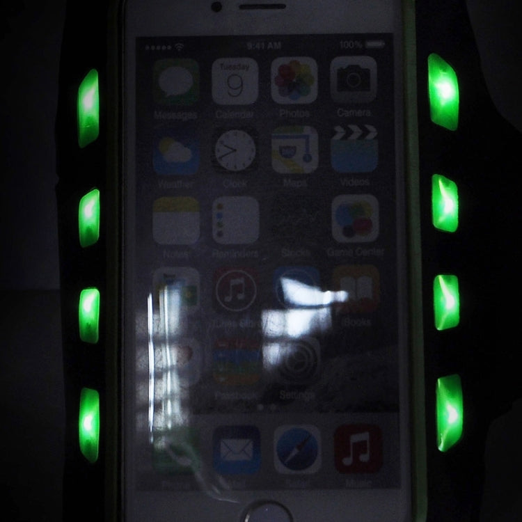 For iPhone 6 & 6s Single Buckle Sport Armband Case with LED