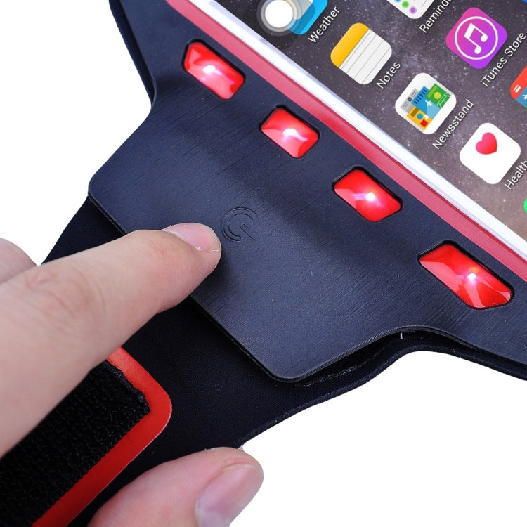For iPhone 6 & 6s Single Buckle Sport Armband Case with LED