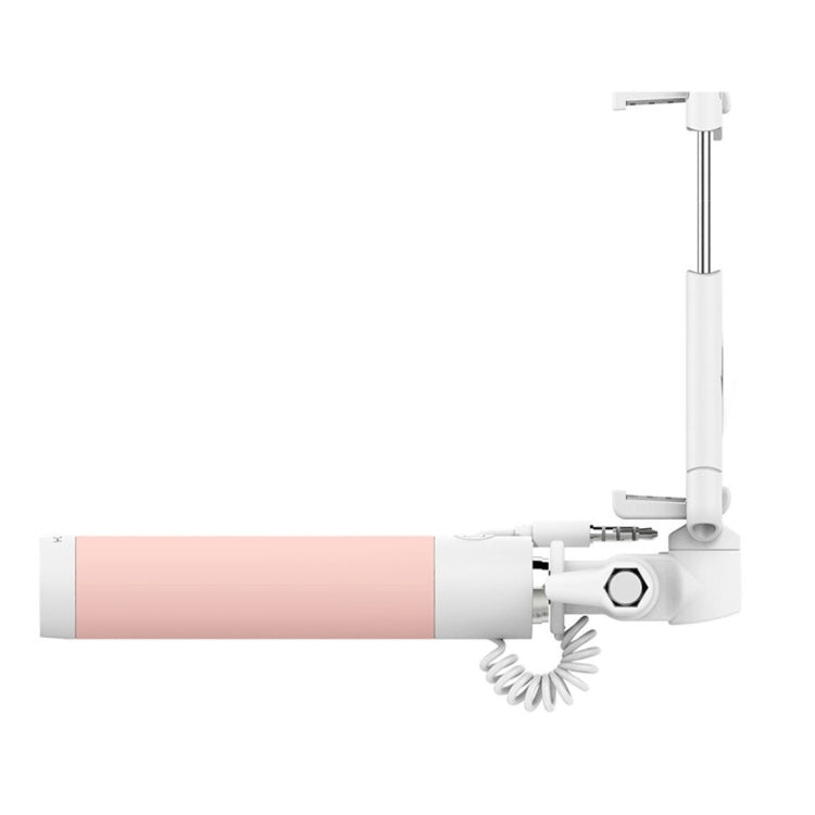 ROCK Mini Wire Controlled Monopod Folding Extendable Handheld Pocket Holder Selfie Stick, For iPhone, Samsung, HTC, LG, Sony, Huawei, Lenovo, Xiaomi and other Smartphones(Pink)