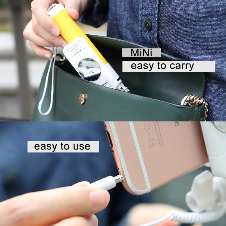 ROCK Mini Wire Controlled Monopod Folding Extendable Handheld Pocket Holder Selfie Stick, For iPhone, Samsung, HTC, LG, Sony, Huawei, Lenovo, Xiaomi and other Smartphones(Pink)