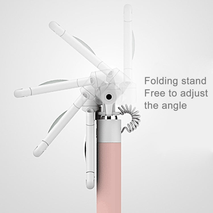 ROCK Mini Wire Controlled Monopod Folding Extendable Handheld Pocket Holder Selfie Stick, For iPhone, Samsung, HTC, LG, Sony, Huawei, Lenovo, Xiaomi and other Smartphones(Pink)